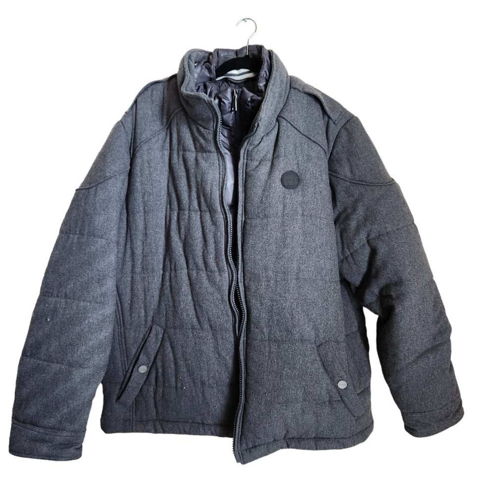 Coogi Australia Mens Gray Wool Blend Toggle Coat Jacket Size‎ 2X XXL Zipper